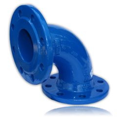 GGG Q-Stück, DN 80-600 90°, DIN EN 545, Epoxy beschichtet