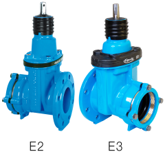 Flansch-Steckmuffen-Schieber 432-00 "E2" und "E3" - System 2000 Hawle