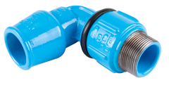 Winkel-Drehsteckfitting 90° mit Außengewinde 646-03 Hawle