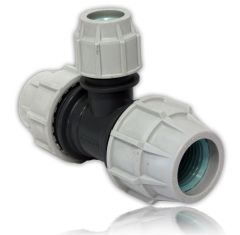 T-Stück reduziert, Ø 16 mm- 75 mm, 16 bar, Plasson Serie 18