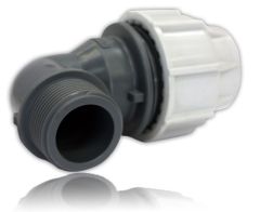 Winkelverschraubung 90° AG Ø 20 mm - 110mm, 12,5 bar, Plasson Serie 18